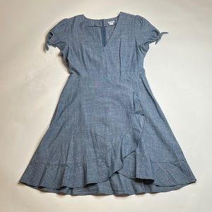 NWT JCrew chambray ruffle dress, Size 6